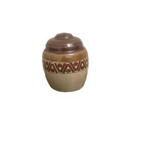 Vintage ‎ Honey Pot - Brown Crock Salt Shaker